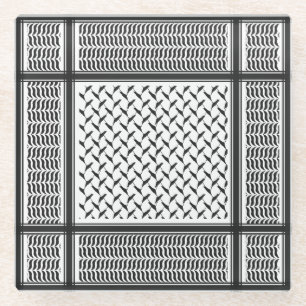 Dessous-de-verre En Verre Keffiyeh palestinien