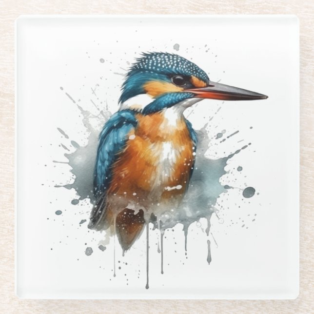 Dessous-de-verre En Verre Kingfisher Splash (Devant)