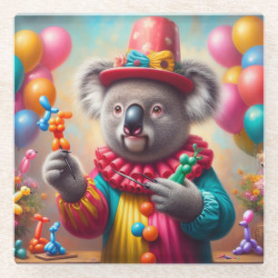 Dessous-de-verre En Verre Koala Clown