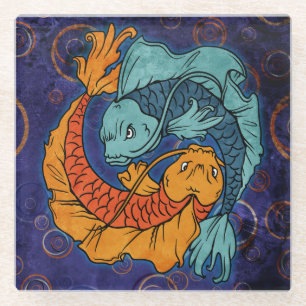 Dessous-de-verre En Verre Koi Fish