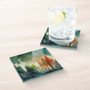 Dessous-de-verre En Verre La forêt (nature)