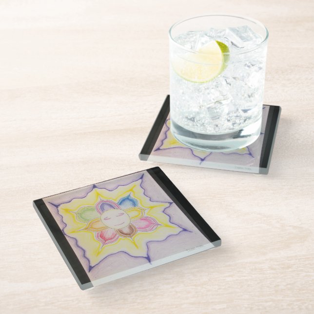 Dessous-de-verre En Verre La Lumière Intérieure (Incliné)