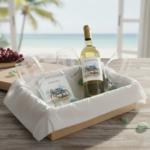 Dessous-de-verre En Verre la marche du crabe sur la plage, personnalisable