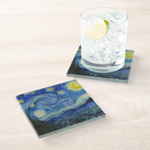 Dessous-de-verre En Verre La nuit étoilée, 1889 par Vincent van Gogh