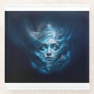 Dessous-de-verre En Verre La Reine de Glace Bleue