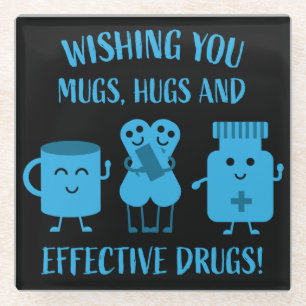 Dessous-de-verre En Verre La reprise de la santé se porte bien bientôt