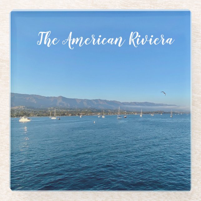 Dessous-de-verre En Verre La Riviera américaine (Devant)