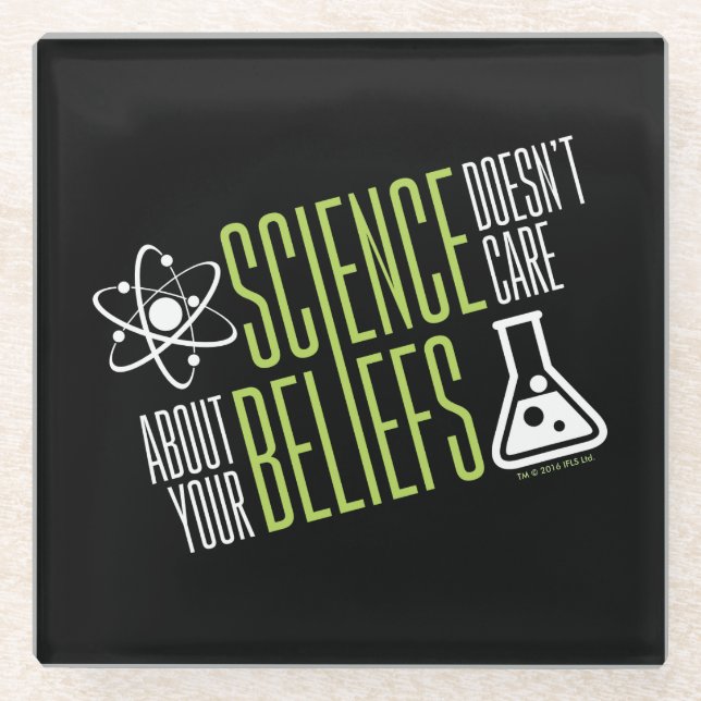 Dessous-de-verre En Verre La Science ne s'inquiète pas (Devant)