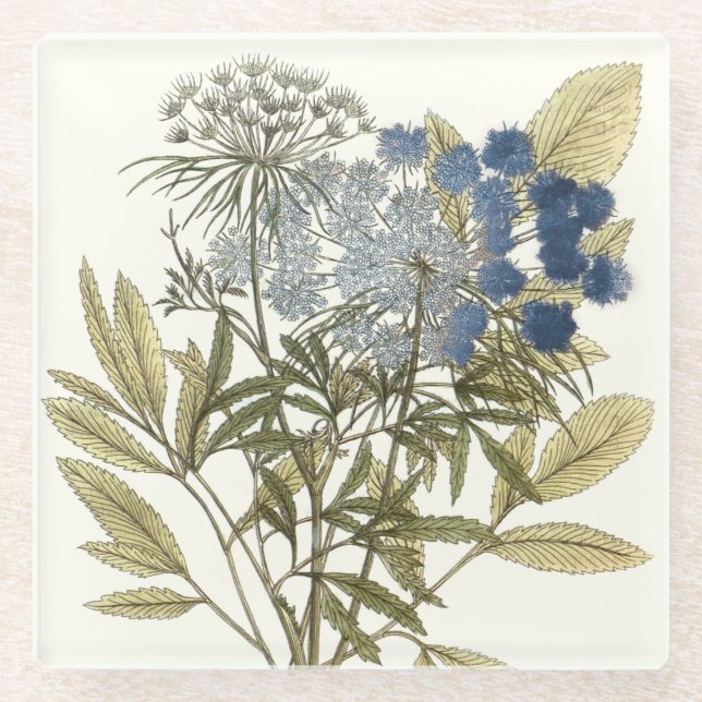 Dessous-de-verre En Verre Lacy Feuilles - Fleurs et verdure (Devant)