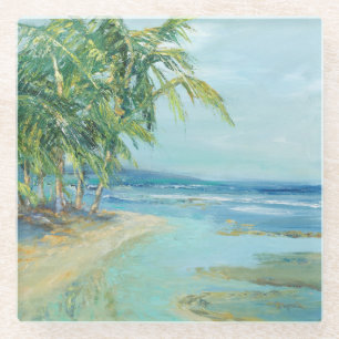 Dessous-de-verre En Verre Lagune côtière bleue