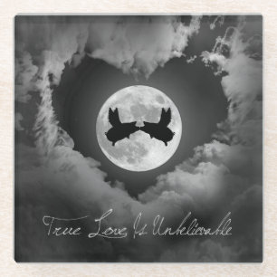 Dessous-de-verre En Verre L'amour vrai est des baisers de porcs