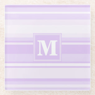 Dessous-de-verre En Verre Landes lilas monogrammes