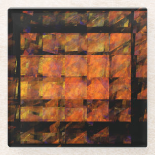 Dessous-de-verre En Verre L'art Abstrait au mur