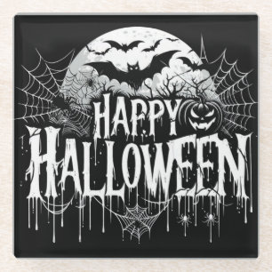 Dessous-de-verre En Verre L'art d'Halloween vintage
