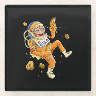 Dessous-de-verre En Verre L'astronaute Monkey Space