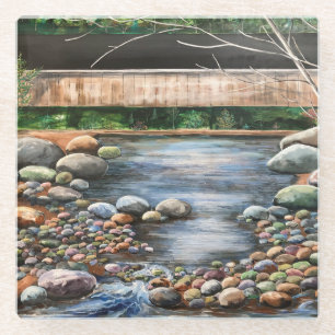 Dessous-de-verre En Verre le brook dîner vivre pittoresque belle étourdissem
