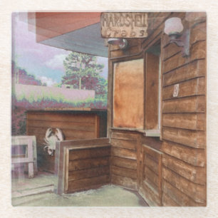 Dessous-de-verre En Verre Le Dessous de verre en verre de la Shack Retro