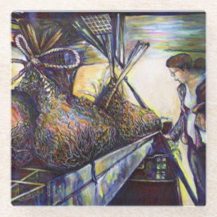 Dessous-de-verre En Verre Le destin hurlant de la vie