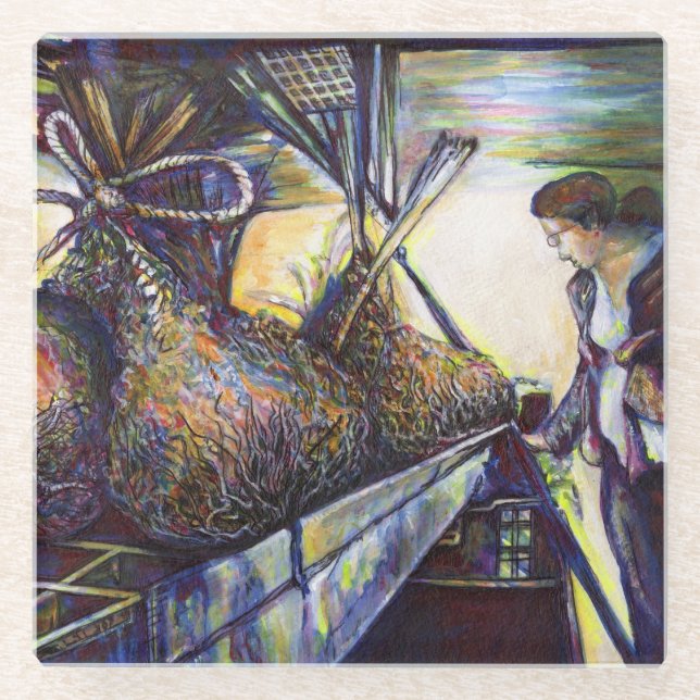 Dessous-de-verre En Verre Le destin hurlant de la vie (Devant)