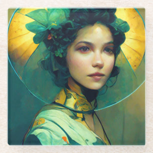 Dessous-de-verre En Verre Le Imaginaire-tête Sci-Fi