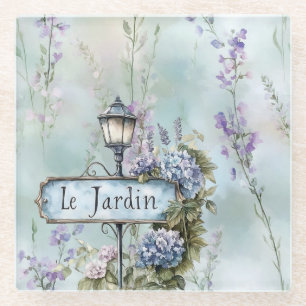 Dessous-de-verre En Verre Le Jardin (jardin) Plutôt Fleurs violettes