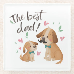 Dessous-de-verre En Verre Le meilleur chien papa