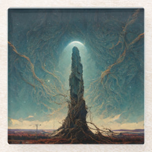 Dessous-de-verre En Verre Le Monolithe 2 Imaginaire Sci-Fi Art