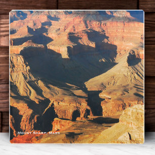 Dessous-de-verre En Verre Le mont Sharp sur la planète Mars Photo