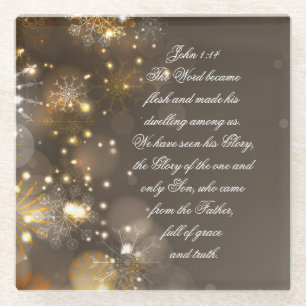 Dessous-de-verre En Verre Le Mot Est Devenu La Bible Flesh Verse, Jean 1:14