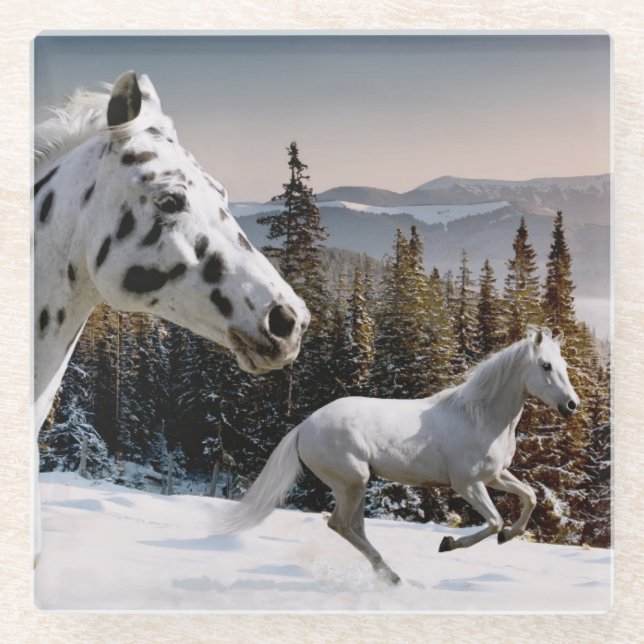 Dessous-de-verre En Verre Le pays des merveilles d'hiver (Devant)