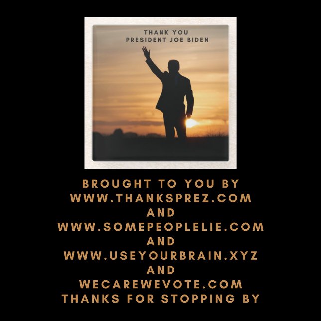 Dessous-de-verre En Verre Le président Merci Joe Biden (Créateur téléchargé)