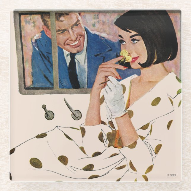 Dessous-de-verre En Verre Le Rose d'or (Devant)