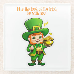 Dessous-de-verre En Verre Le trésor de Lucky Leprechaun
