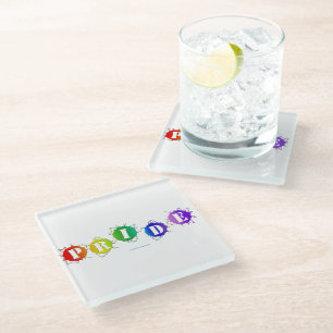 Dessous-de-verre En Verre L'enseigne de fierté aux couleurs de l'arc-en-ciel