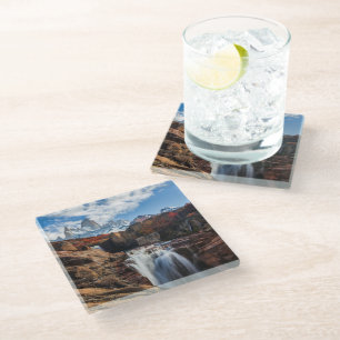 Dessous-de-verre En Verre Les cascades   Fitz Roy Mountain, Argentine