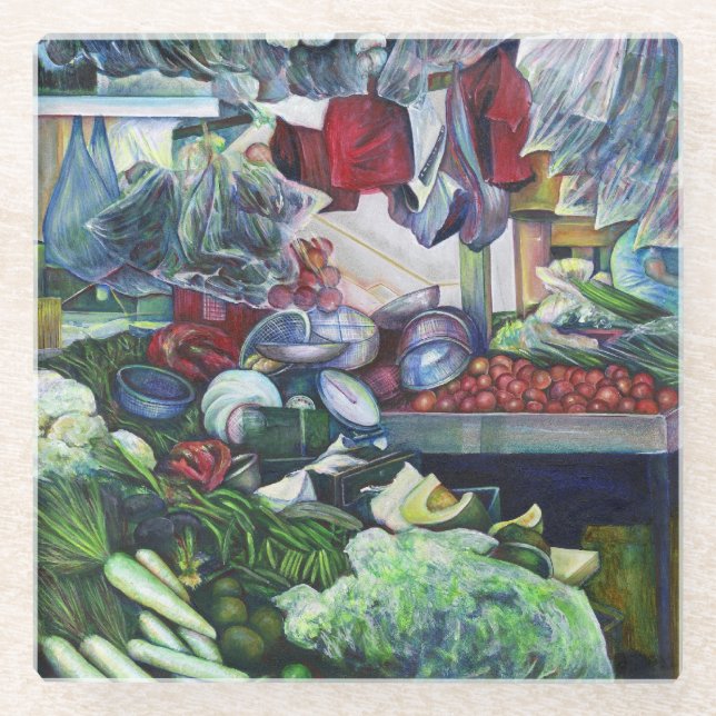 Dessous-de-verre En Verre Les clubs végétariens se retrouvent ici mardi aprè (Devant)