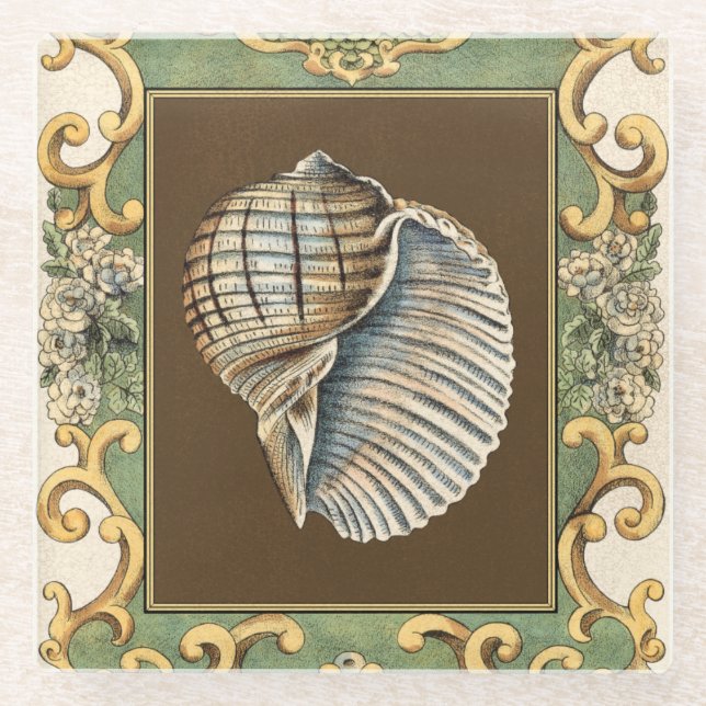 Dessous-de-verre En Verre Les petites coquilles de sirène (Devant)