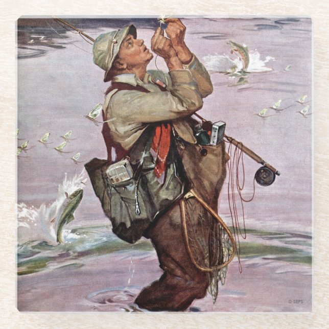 Dessous-de-verre En Verre Les poissons sont en train de sauter (Devant)