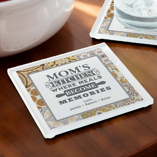 Dessous-de-verre En Verre Les repas de maman rustique deviennent souvenirs C