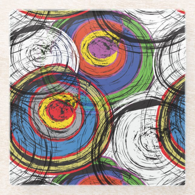 Dessous-de-verre En Verre Les tourbillons urbains (Devant)