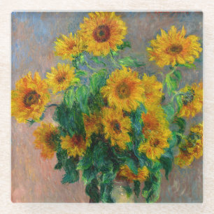 Dessous-de-verre En Verre Les tournesols de Monet