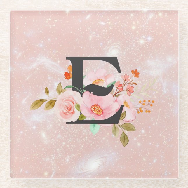 Dessous-de-verre En Verre Letter E Glass Coaster (Devant)