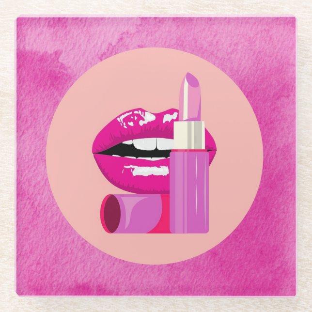 Dessous-de-verre En Verre Lèvres (Devant)