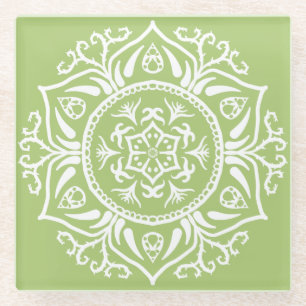 Dessous-de-verre En Verre Lichen Mandala