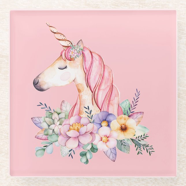 Dessous-de-verre En Verre Licorne (Devant)