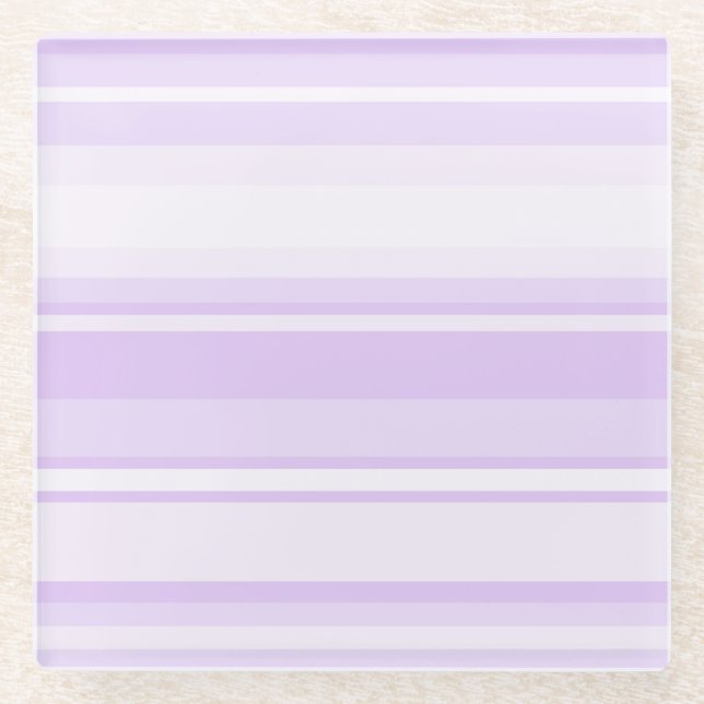 Dessous-de-verre En Verre Lilac rayures (Devant)