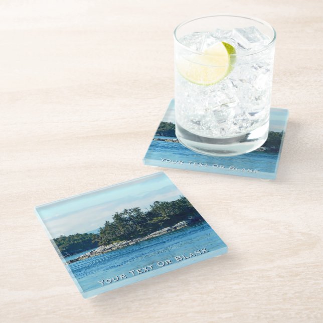Dessous-de-verre En Verre L'île de Salish (Incliné)