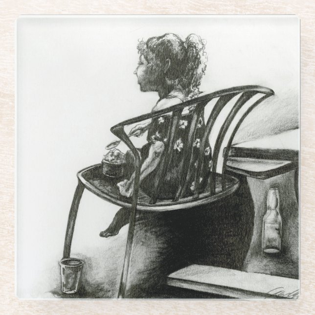 Dessous-de-verre En Verre L'imagination nourrit ma réalité (Devant)