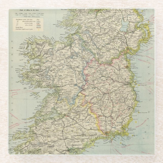 Dessous-de-verre En Verre L'Irlande (Devant)