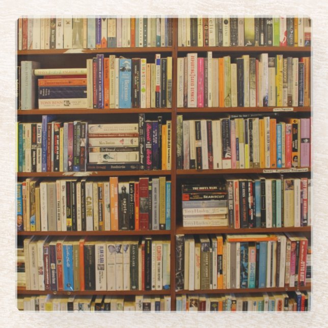Dessous-de-verre En Verre Livres dans la bibliothèque (Devant)